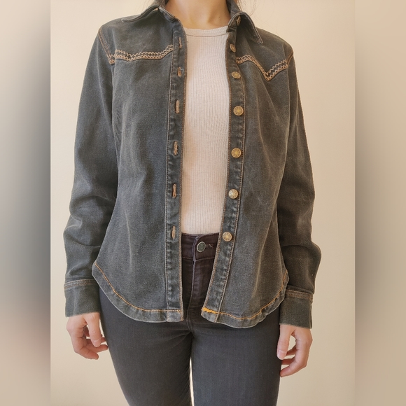 Denim Button Jacket - Picture 13 of 16